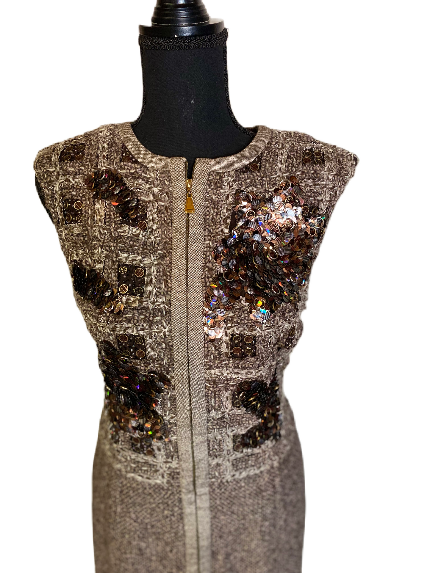 ESCADA Tweed Sequin Dress *Size 34