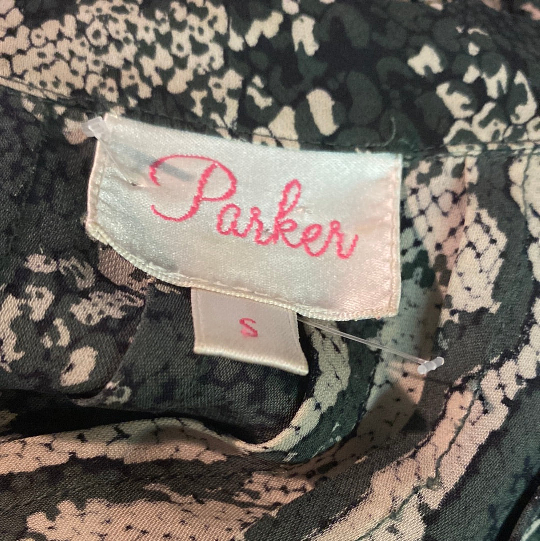 PARKER Python Print Silk Blouse *Size S