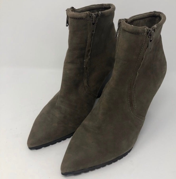 H by HALSTON Suede Wedge Booties *Size 8.5