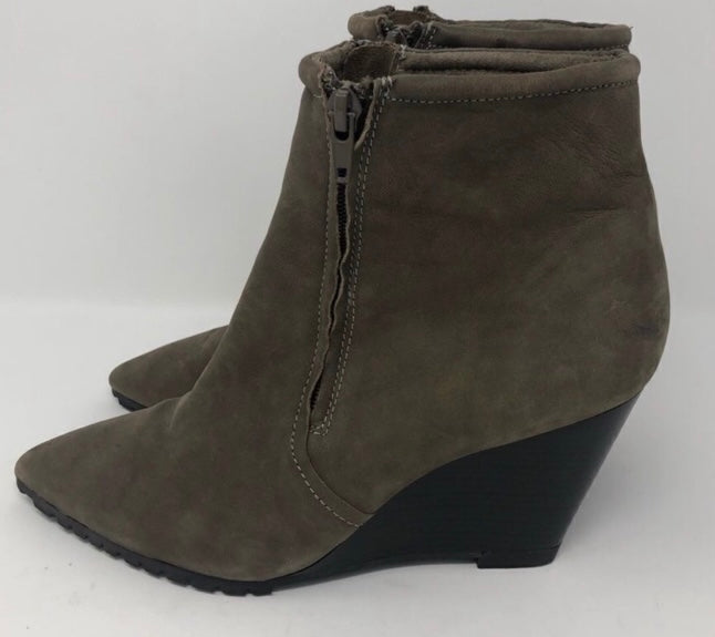 H by HALSTON Suede Wedge Booties *Size 8.5