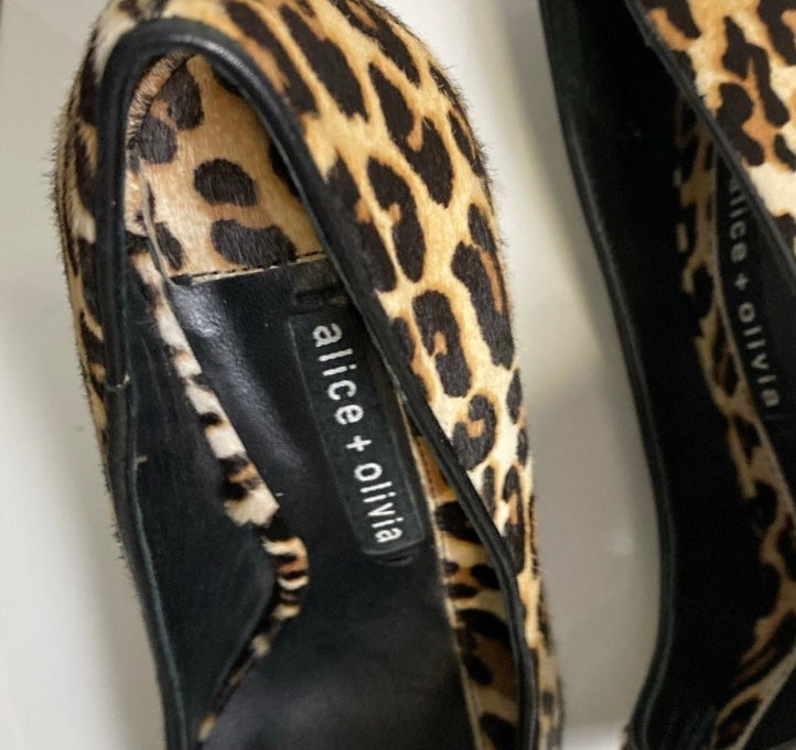 ALICE + OLIVIA Leopard Print Heels *Size 7