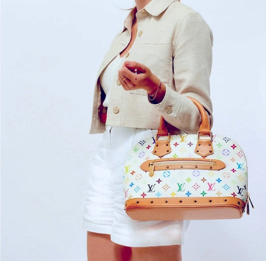 LOUIS VUITTON ALMA WHITE MONOGRAM BAG