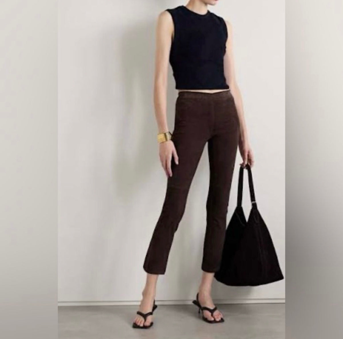 HALE BOB Suede Fitted Pants Size sm