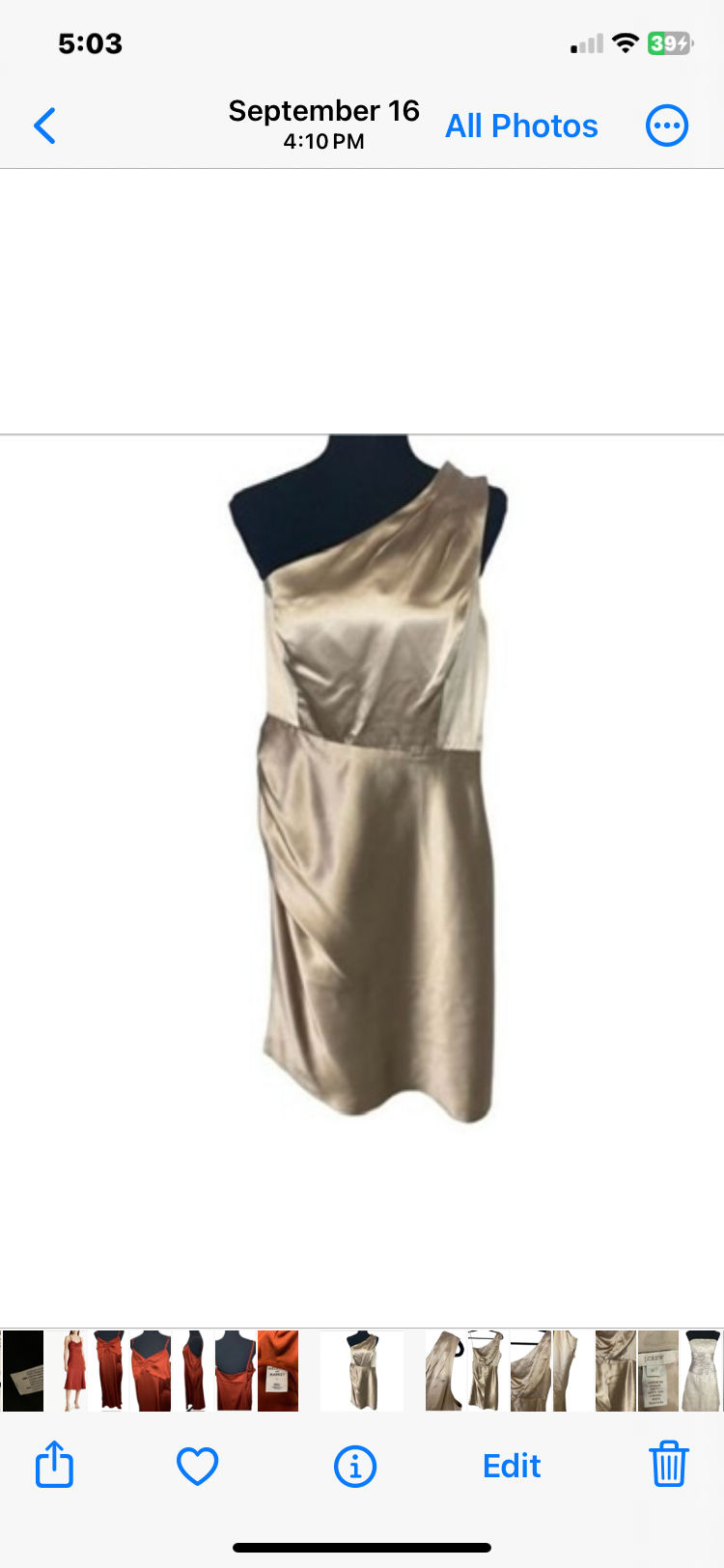 J.CREW Silk One Shoulder Cocktail Dress *Size 2