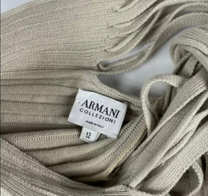 ARMANI Rib Knit Sleeveless Sweater *Size 12