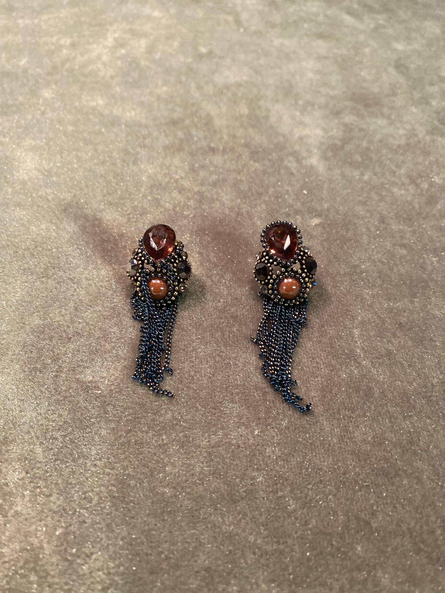 ANTHROPOLOGIE Stone and Bead Drop Earrings