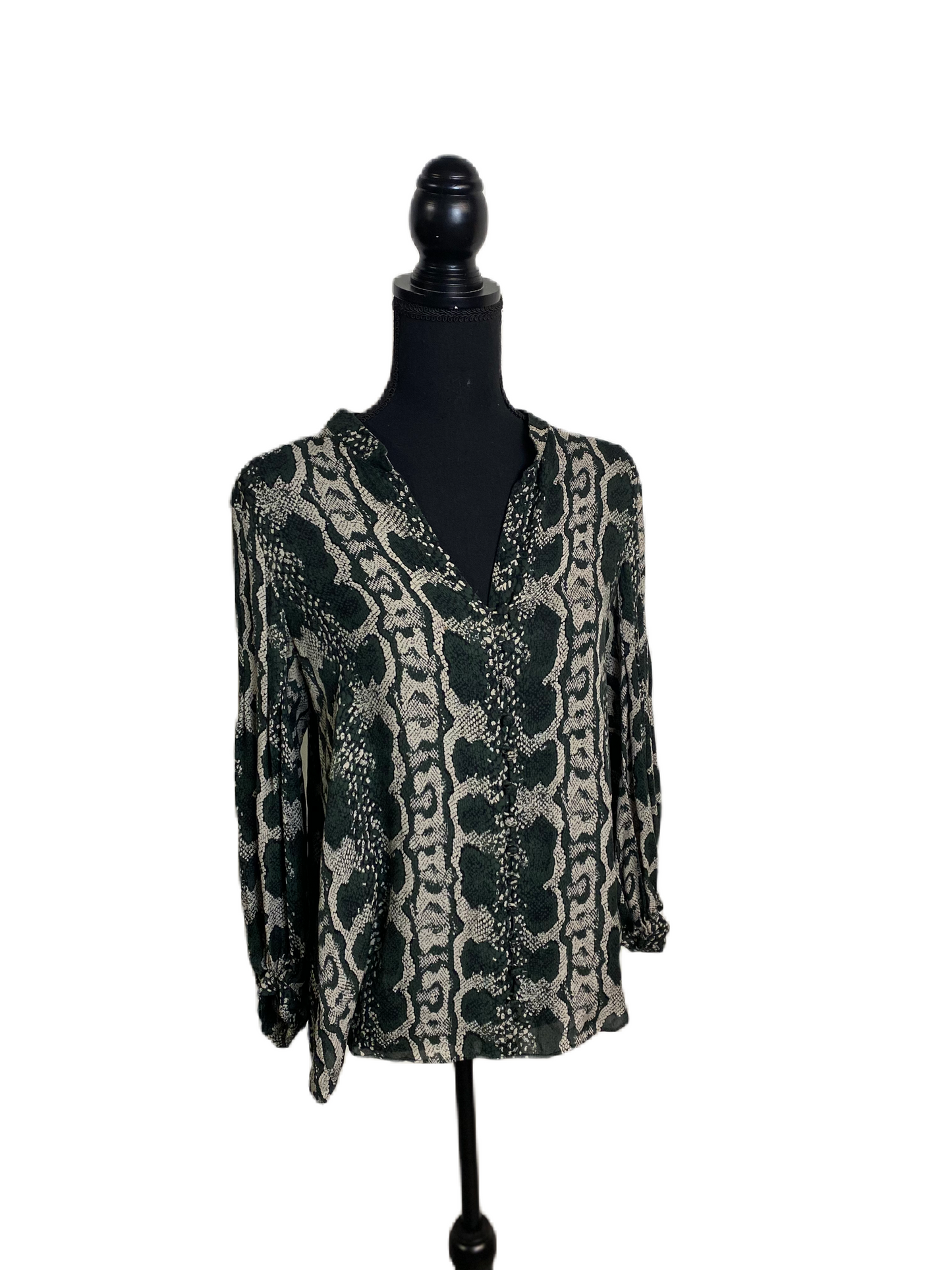 PARKER Python Print Silk Blouse *Size S