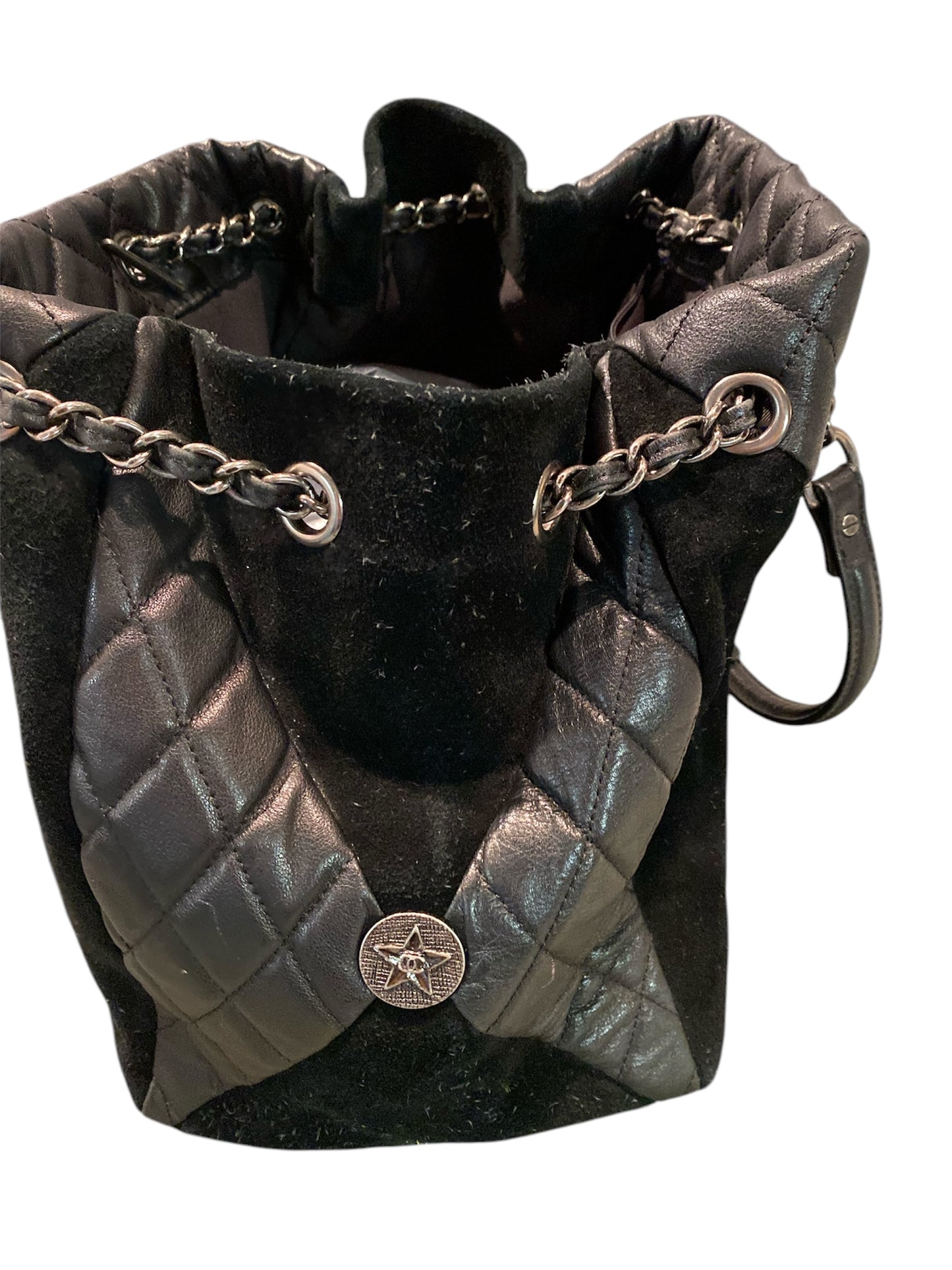 C Designer Inspired Suede Bucket Bag