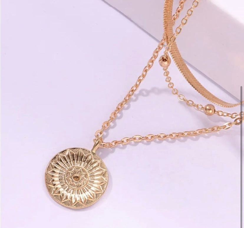 Multi-Layer Gold Shell Necklace