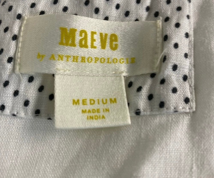 MAEVE White Linen Blouse *Size M