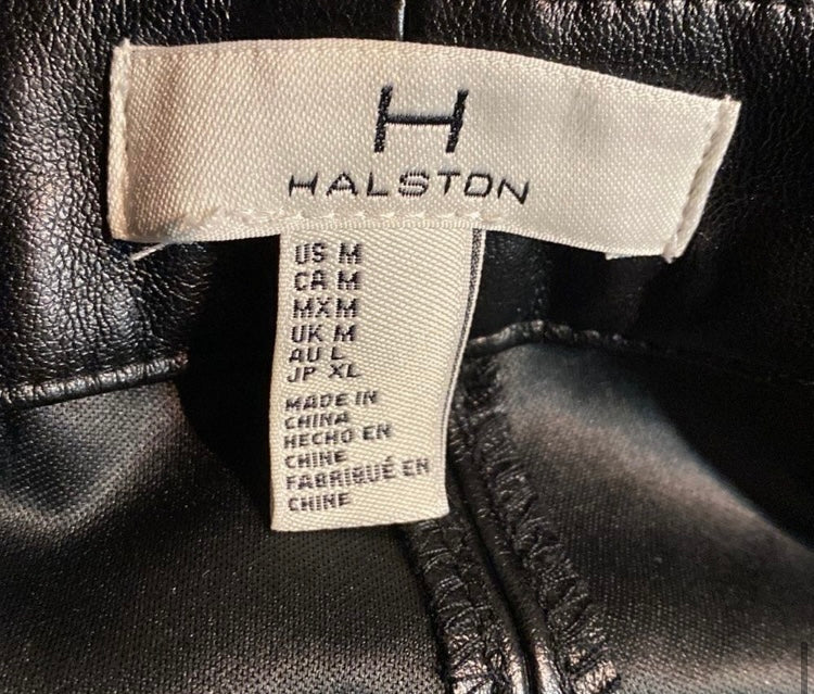 H by HALSON Vegan Loose Fit  Leather Pants *Size M