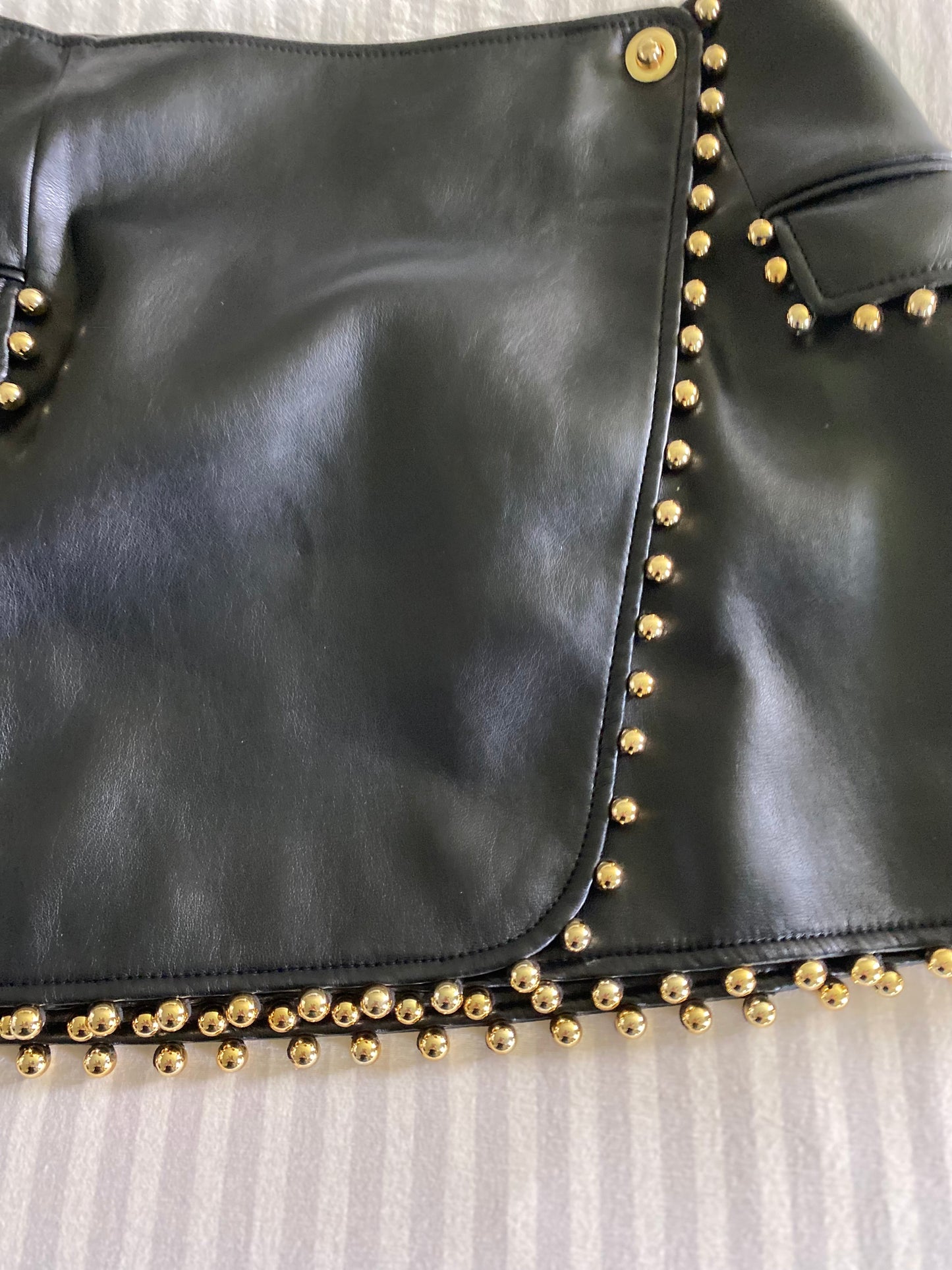 JONATHON SIMKAI The Clayton Vegan Leather Mini Skirt *Size L