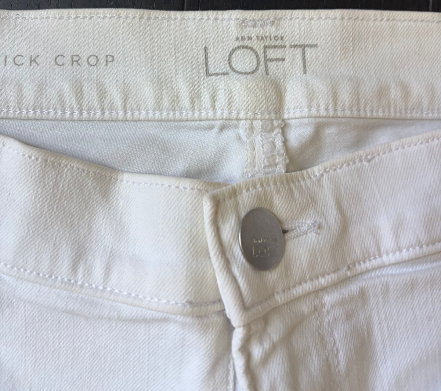 5. LOFT Kick Crop White Jens *Size  29