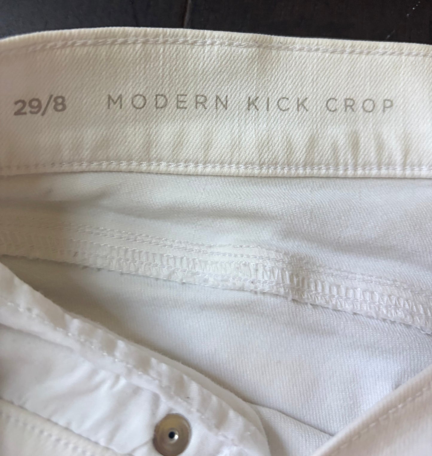 5. LOFT Kick Crop White Jens *Size  29