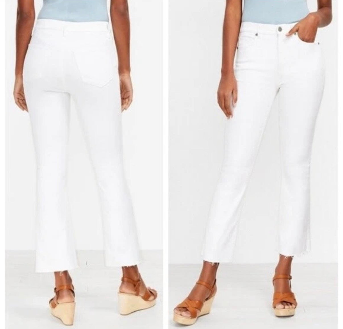 5. LOFT Kick Crop White Jens *Size  29
