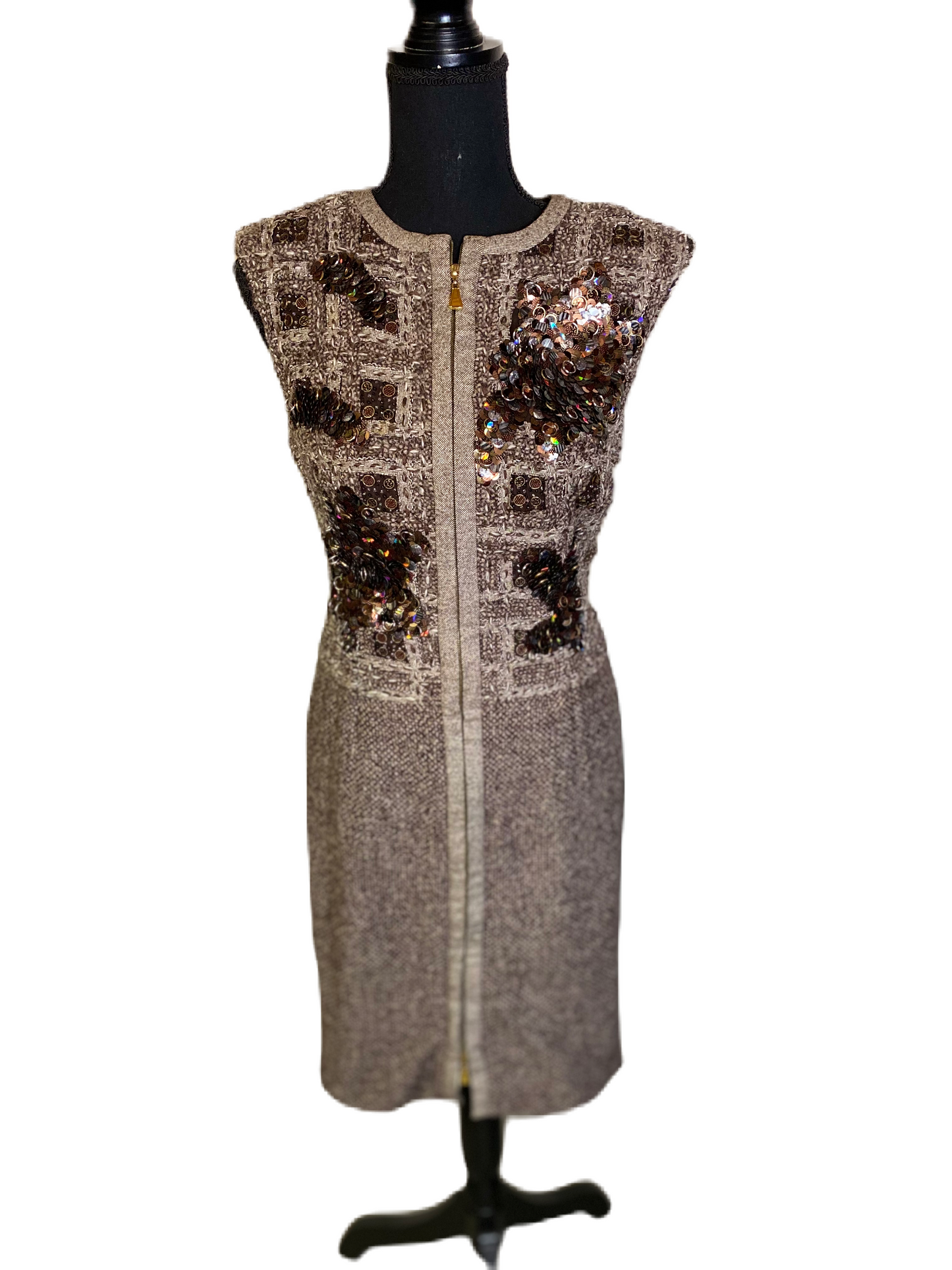 ESCADA Tweed Sequin Dress *Size 34