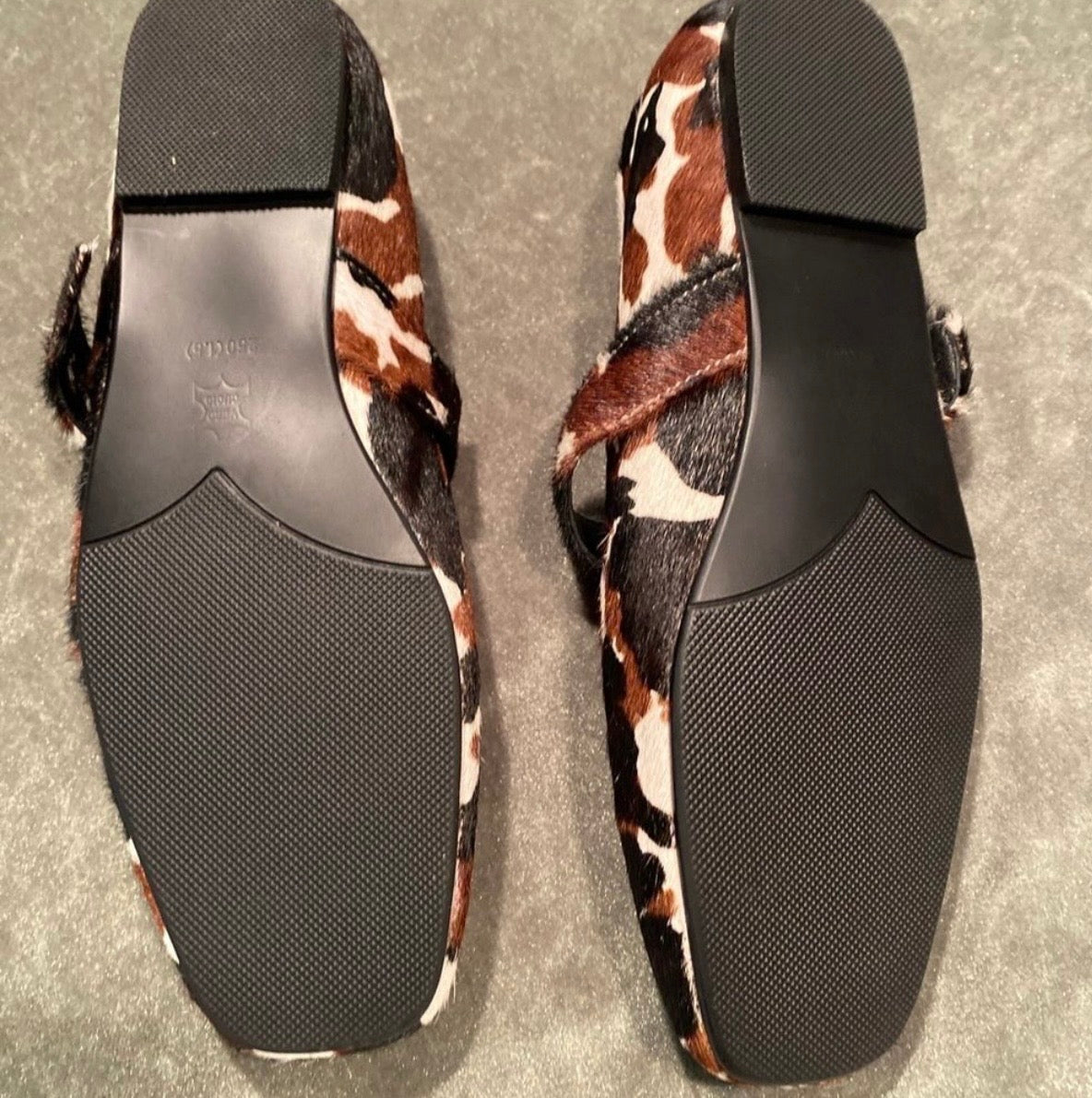 LUXIE Cowhide Mary Jane Flats Size 8.5
