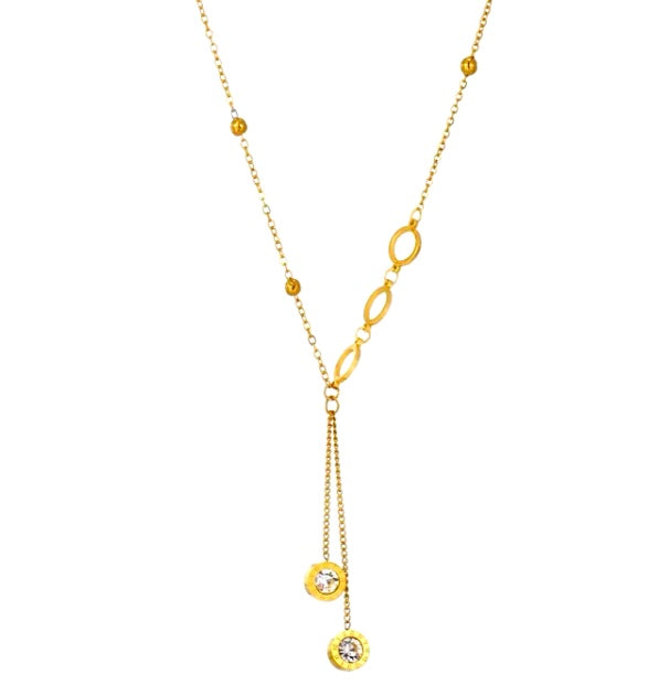 LUXIE Gold Toggle Coin Necklace