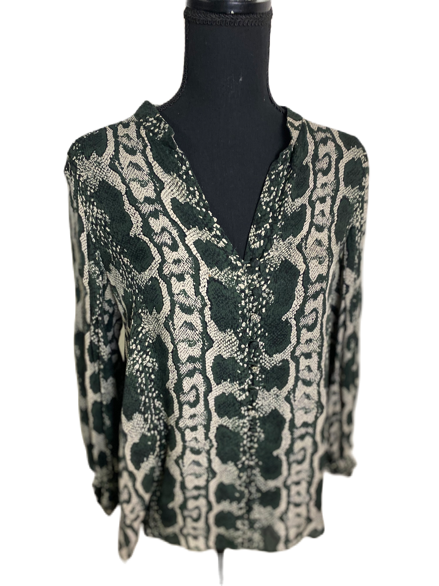 PARKER Python Print Silk Blouse *Size S