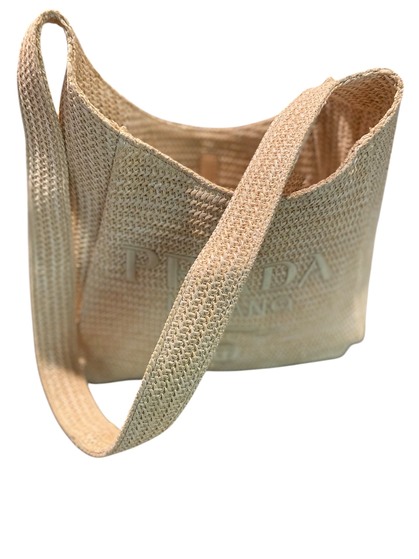 BOUTIQUE Designer Inspired Logo Embossed Raffia Bag   *Size M