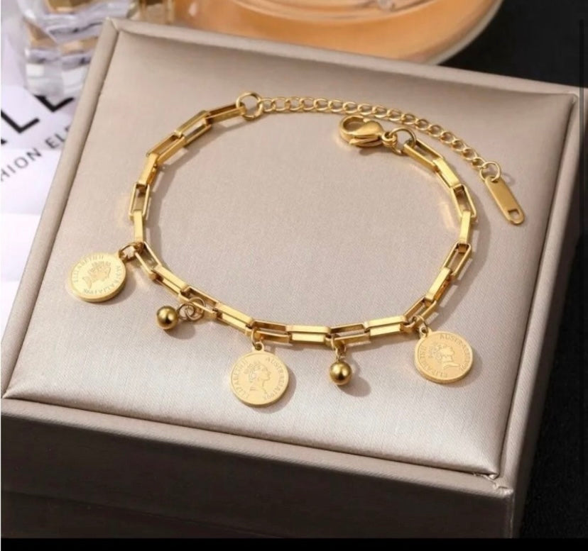 Boutique Coin Charm Bracelet