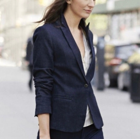 BANANA REPUBLIC The Denim Look Blazer Size 12